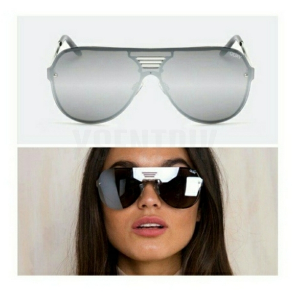 QUAY AUSTRALIA SHOWTIME SUNGLASSES SILVER - Picture 14 of 15
